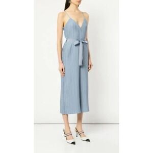 Alice McCall Berry Good Crinkle Wide Leg‎ Jumpsuit powder blue, Size US 2 *Flaw*
